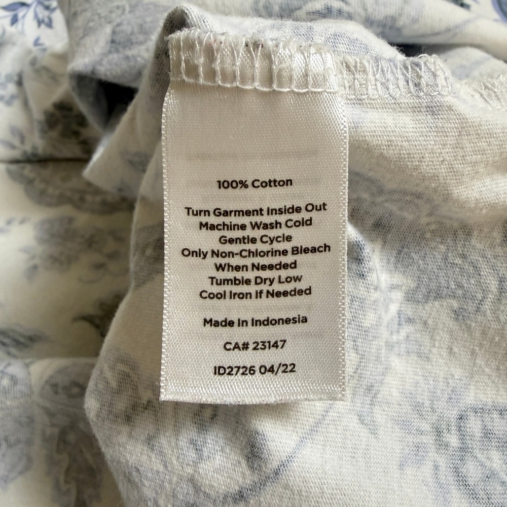 Haven Well Within Floral Paisley Sleep Shirt Nightgown‎ Womens Small Blue White - Picture 4 of 5